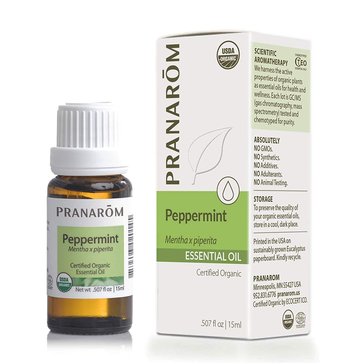 Pranarom USDA Certified Organic Peppermint Essential Oil (15ml)
