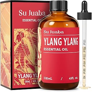 SU JUABA Ylang-Ylang Essential Oil 4 Oz, 100% Pure Natural Aromatherapy Oil for Diffuser, Skin Care, Hair & Perfume Making - 118ML