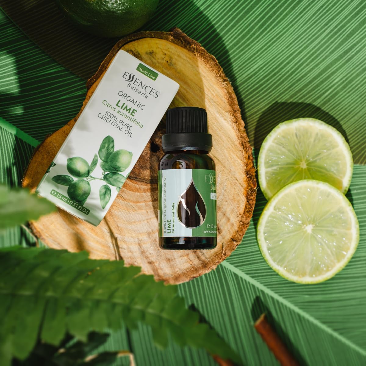 Essences Bulgaria Organic Lime Essential Oil 0.51 Fl Oz 15ml Citrus aurantifolia - 100% Pure Natural Undiluted Therapeutic Grade for Aromatherapy Oil Diffuser Humidifier Hair Growth Skin Care Oil