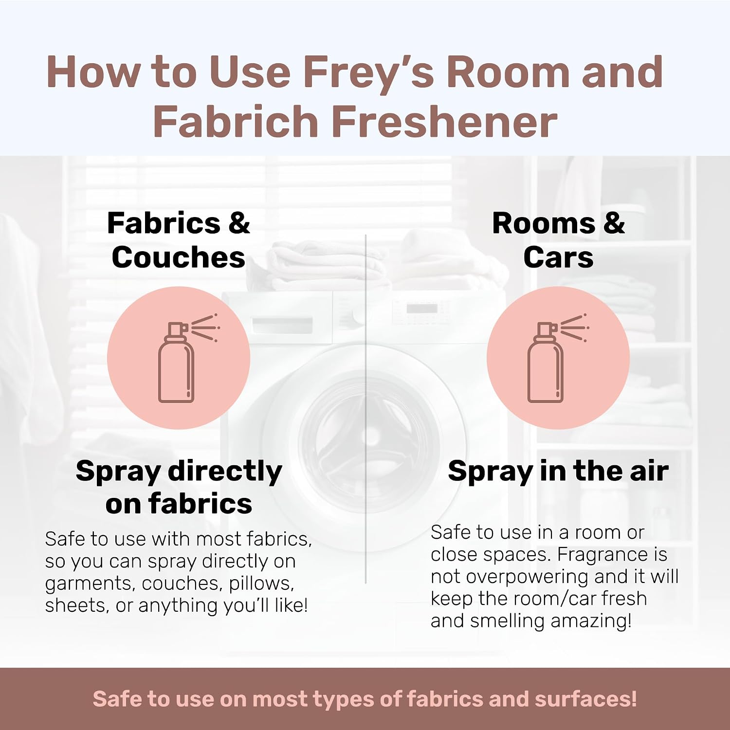 FREY Air Freshener Spray – Jasmine Rose & White Cedar | Natural Deodorizer & Odor Eliminator | Pack of 2