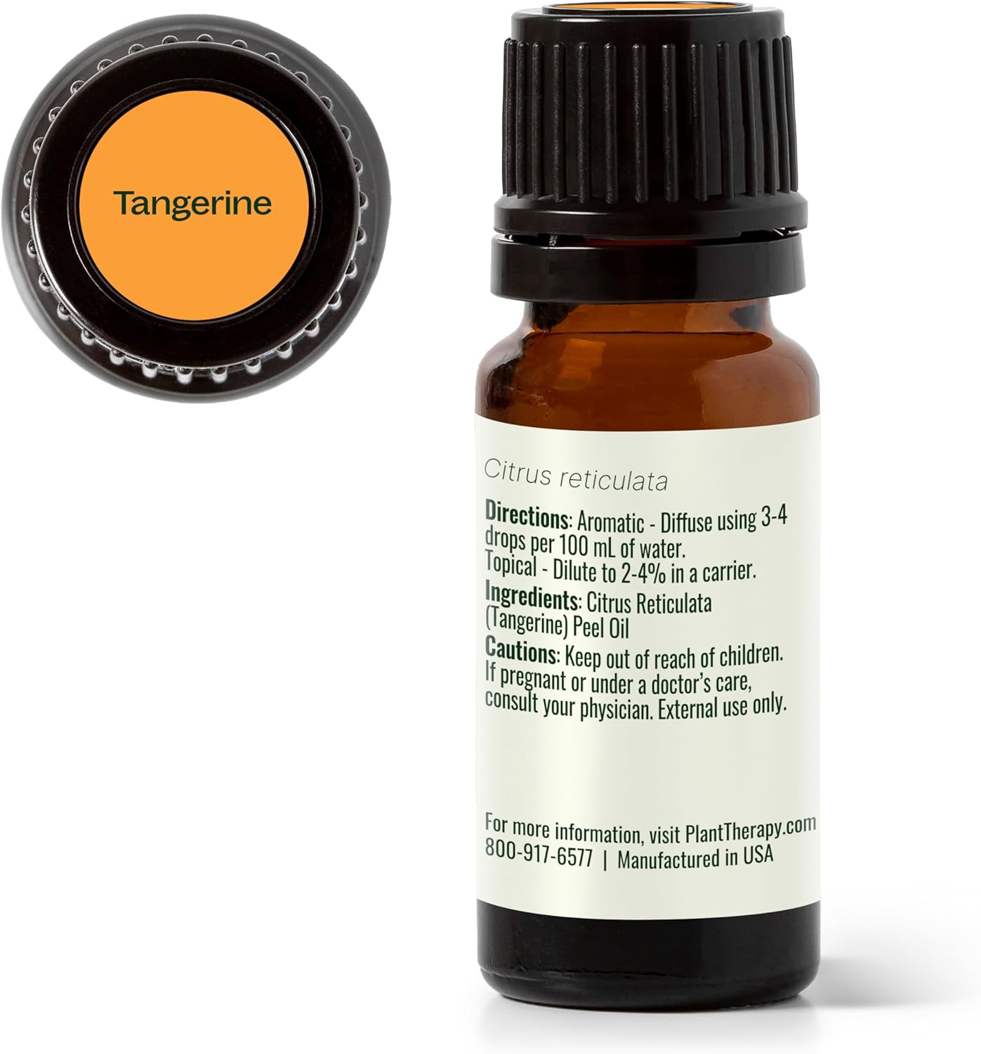 Plant Therapy Tangerine Essential Oil 10 mL (1/3 oz) 100% Pure, Undiluted, Aromatherapy, Mood Boosting, Immune Support