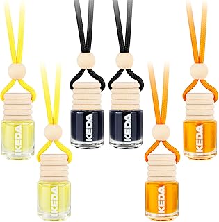Car Air Freshener, Essential Oil Diffuser 6 Pack, Hanging Air Freshener Diffuser, Long Lasting Fragrance Car Freshener, Cute Car Accessories for Women & Men