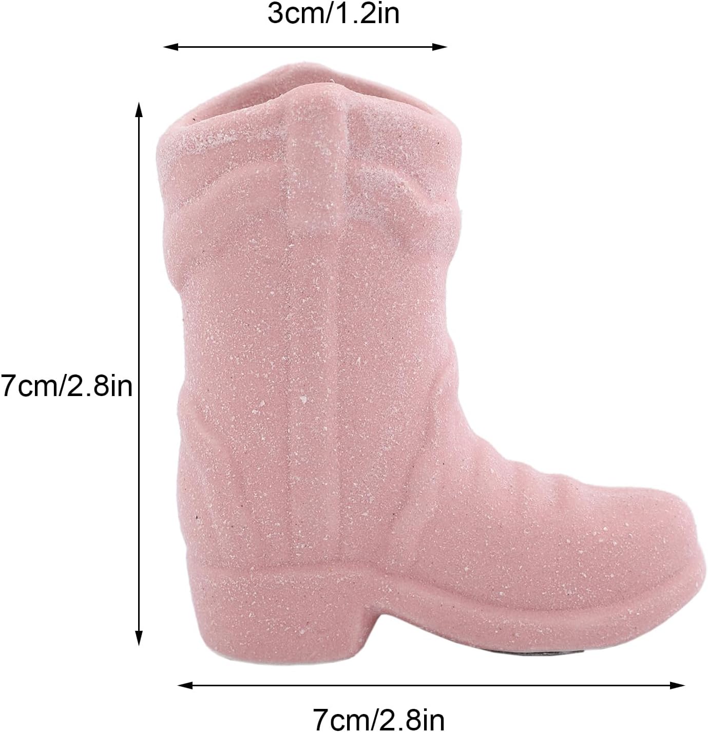 Ceramic Match Holder, Cute Boot Match Holder with Striker, Decorative Match Box, Small Match Jar Holder, Functional Matchstick Holder for Home Decor, Matches NOT Included(Pink)