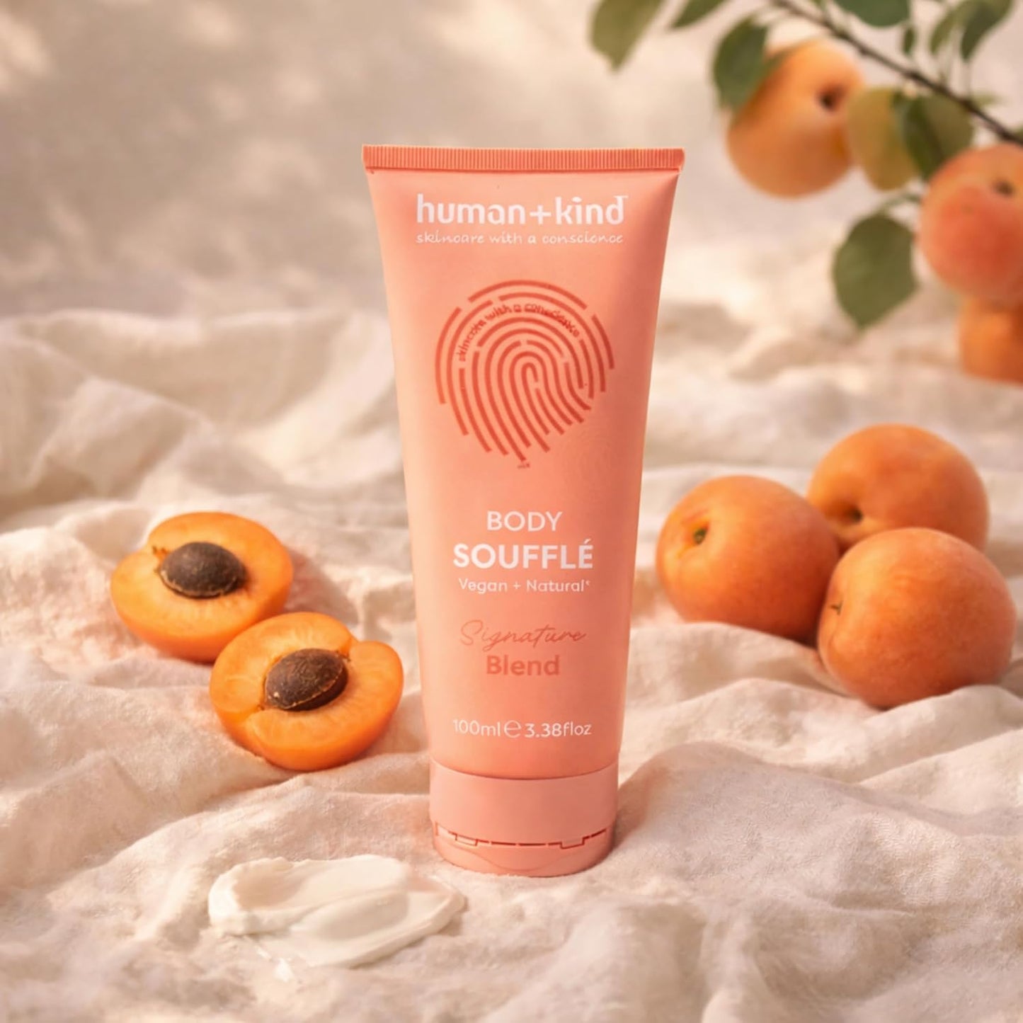 Human+Kind Signature Blend Body Souffle - Fast Absorbing Body Lotion - Hydrates Skin with Formulated Shea Butter and Apricot Kernel Oil - 3.38 oz