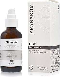 Pranarom - Pure Facial Cleansing Oil (4oz / 120ml) - 100% Pure & Natural Essential Oil Facial Cleanse for Makeup & Impurity Removal