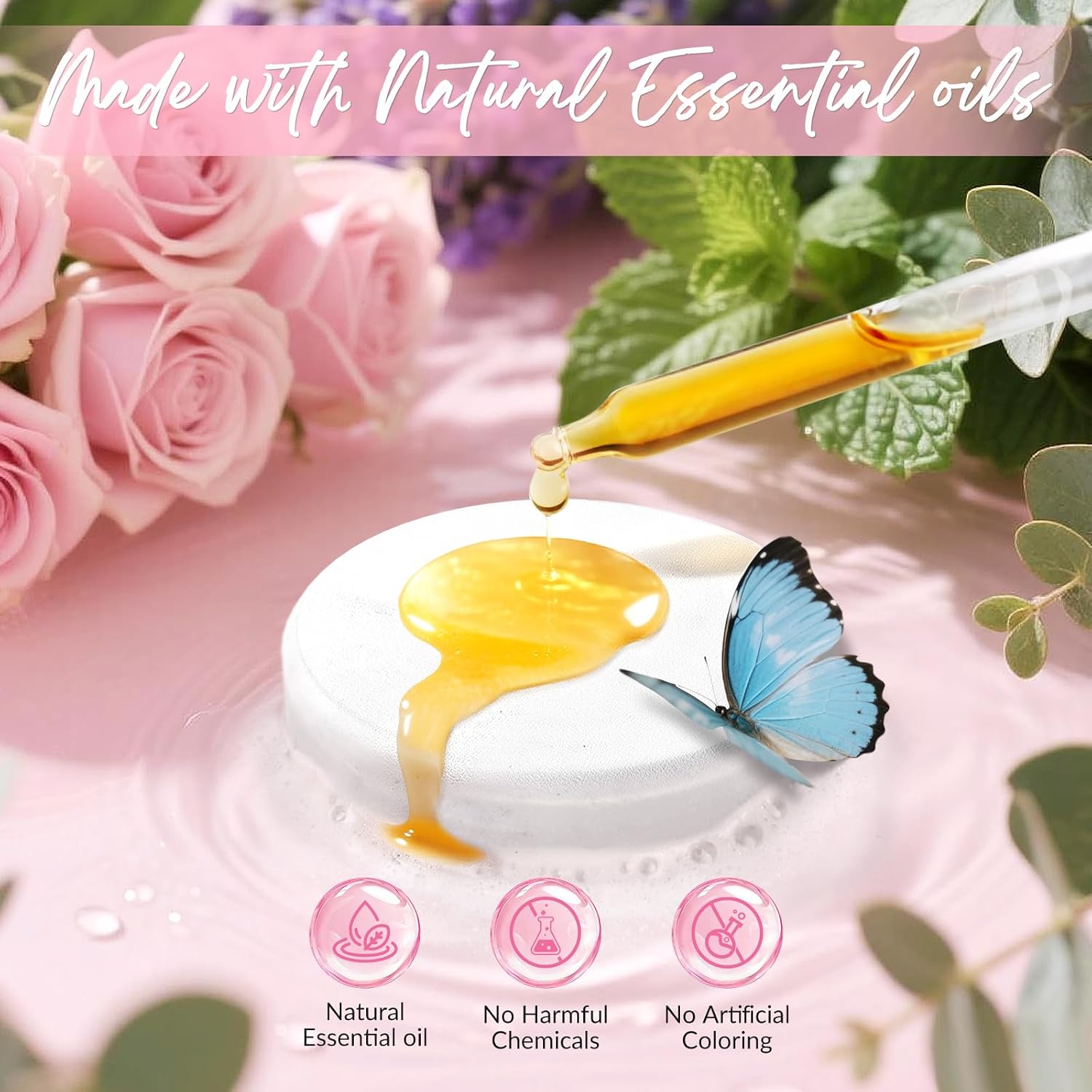 Shower Steamers Aromatherapy, Birthday Pink Gift for Women Grandma Mom Wife Sister from Son Daughter, Shower Bombs Natural Essential Oil Self Care Relaxation