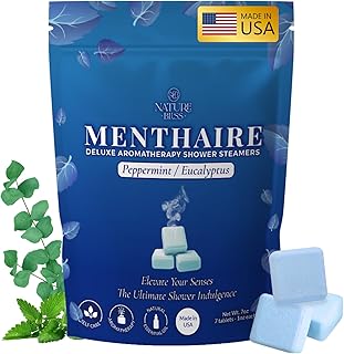Shower Steamers - 7 Pack Shower Tablets Aromatherapy for Sinus and Tension Support - Gifts for Women & Men - Eucalyptus for Shower (Peppermint/Eucalyptus)