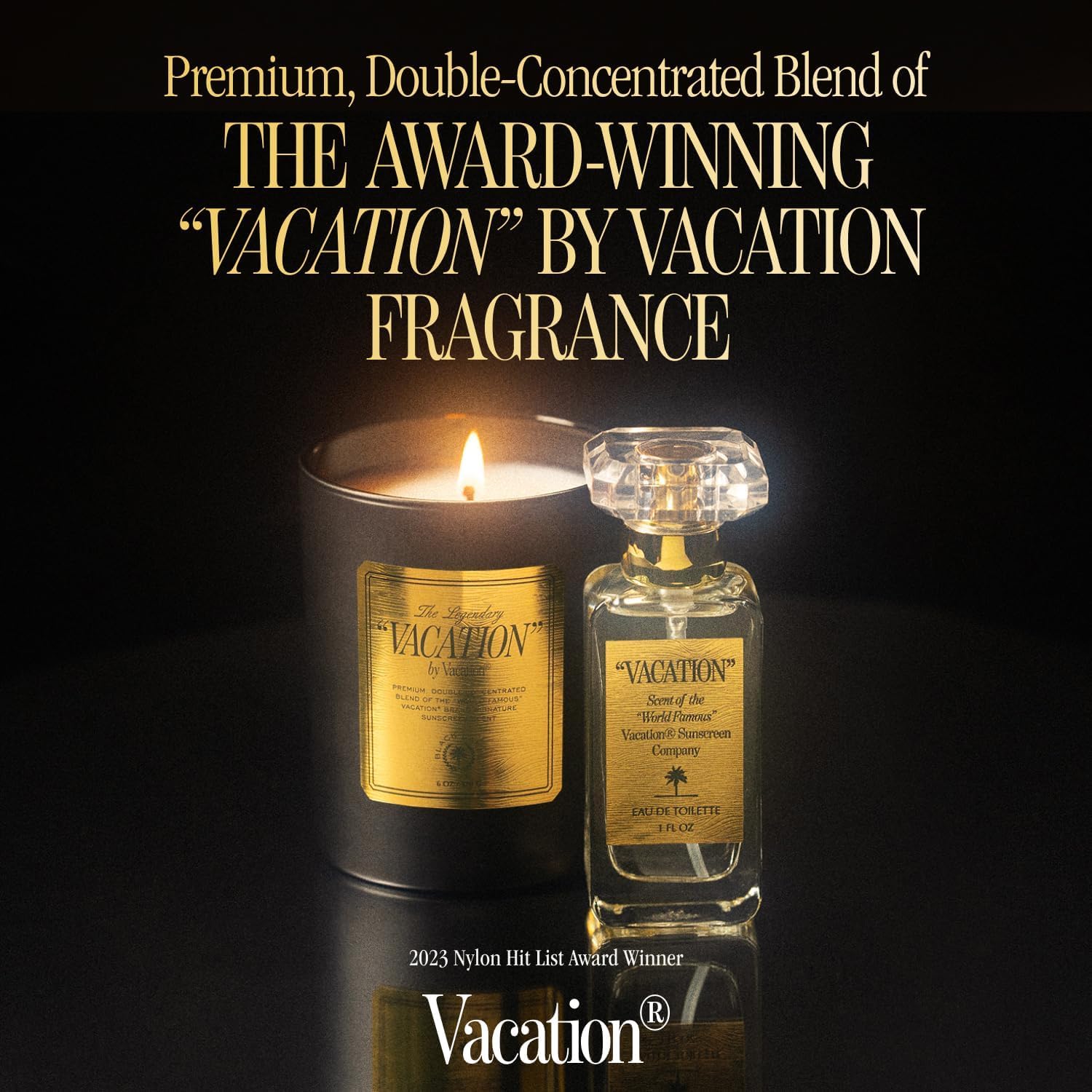 Vacation Coconut Vanilla Scented Soy Candle, 6 Ounces - Home Fragrance Candle, 50-Hour Burn, Gift for Women