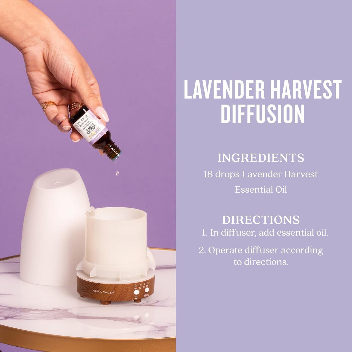 Aura Cacia - Lavender Harvest Pure Essential Oil Blend | 0.5 fl. oz.