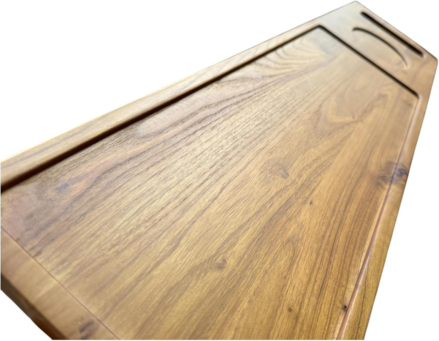 Zeek Bathtub Caddy Tray Solid Natural Wood Bath Board Charcuterie Serving Platter Housewarming Gift