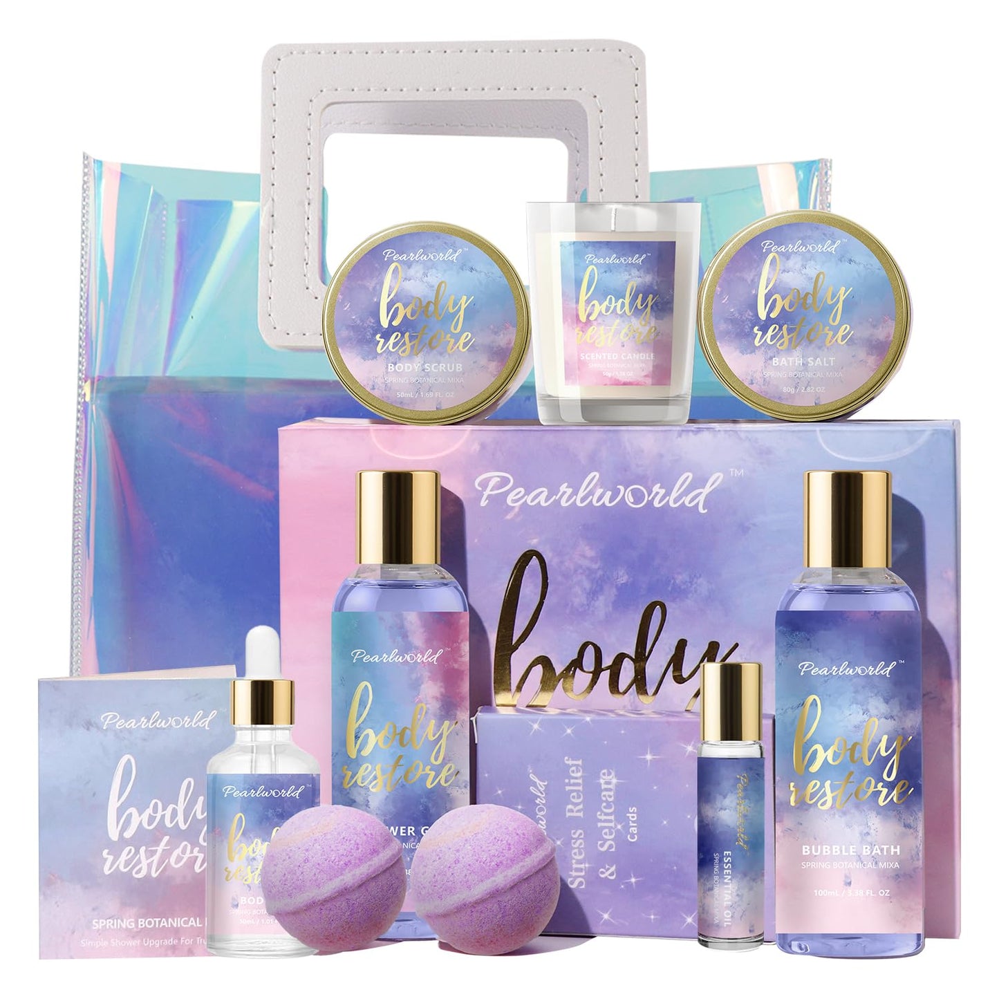 Mother's Day Gift, Spa Kit for Women, 12 Pcs Luxury Bath Skin Care Shower Bath Set, Spa Gift Sets with Reusable Bag, Bath Bomb, Christams Birthday Gifts for Teen Girls, Her, Mom