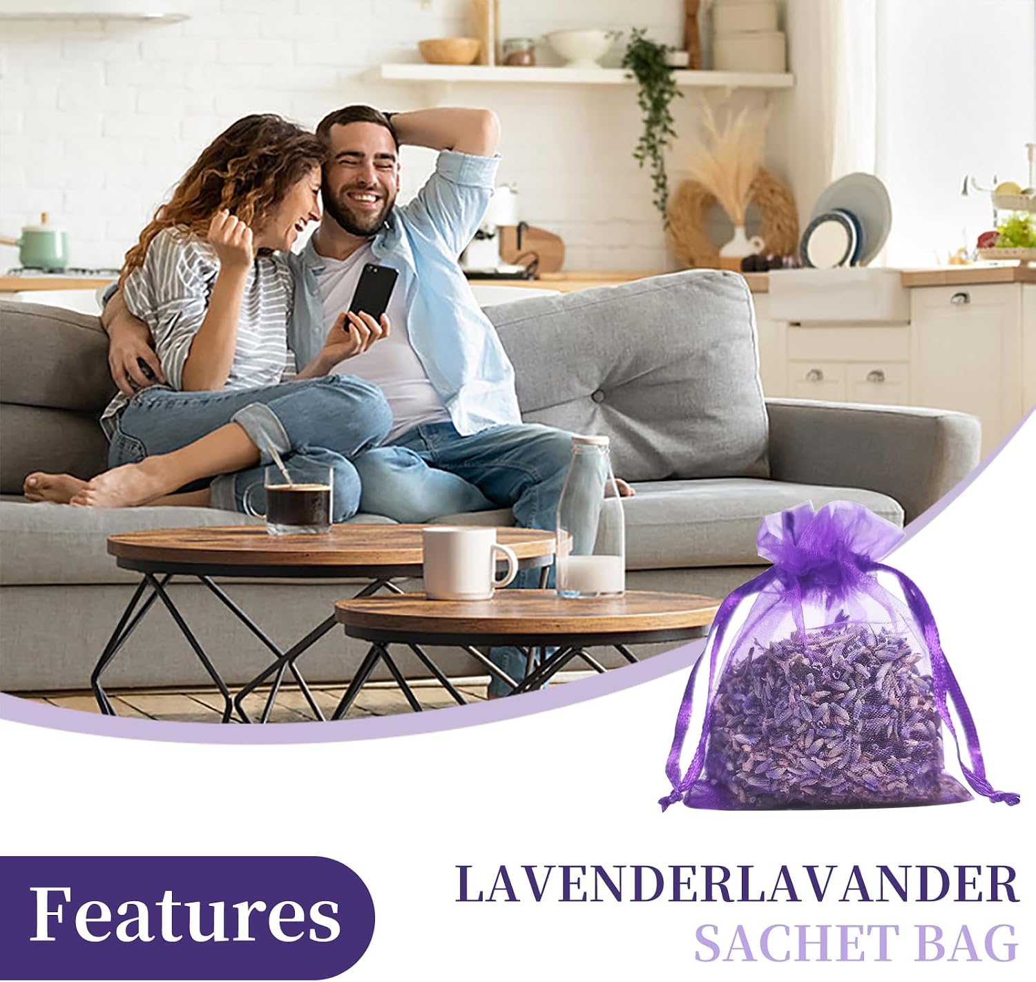 24 Pieces French Dried Lavender Sachet Lavender Flower Bags Long Lasting Fresh Scents 2025 New Lavender Buds for Clothes Storage Drawers and Closets Home