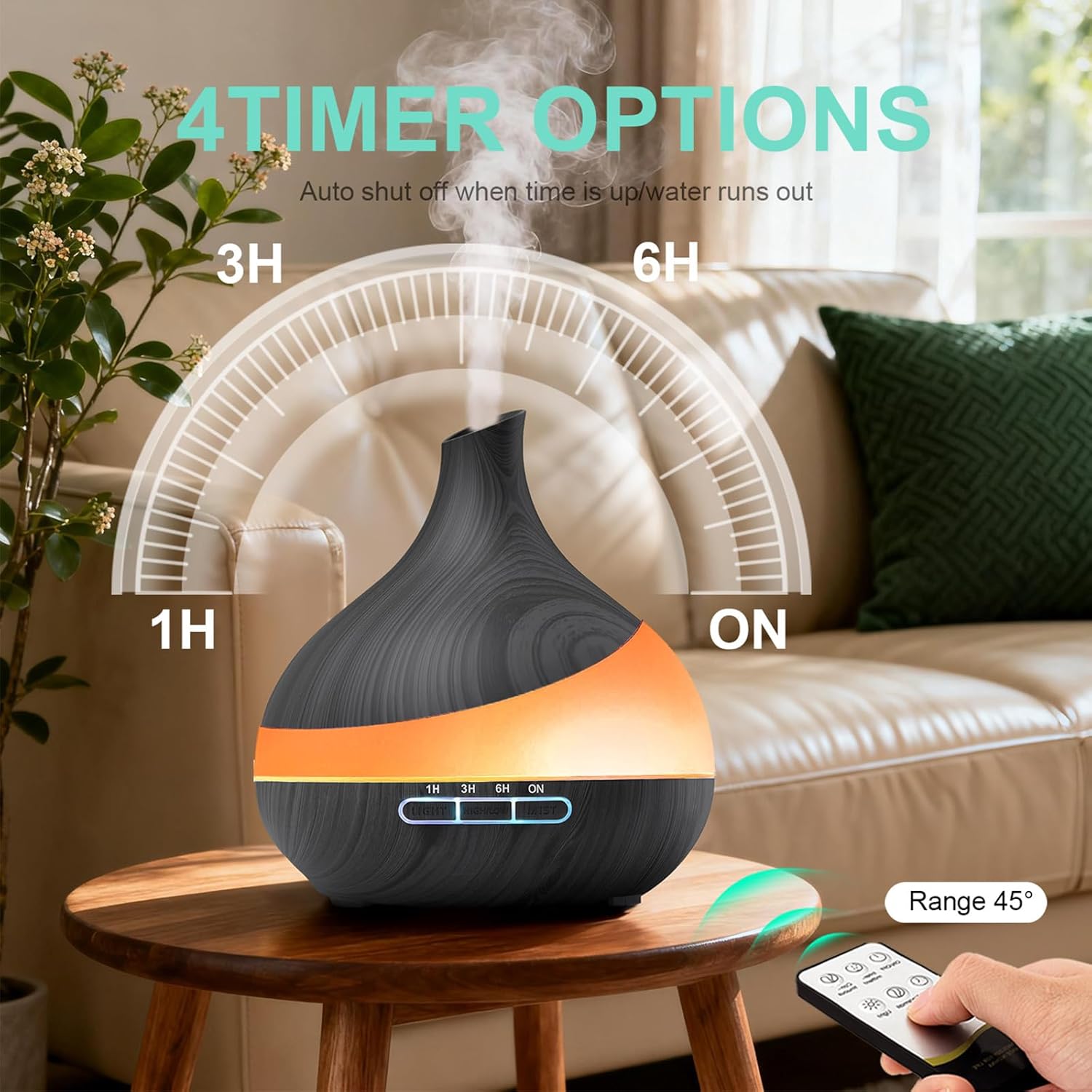 Essential Oil Diffuser for Women, 𝟓𝟎𝟎𝐦𝐥 Aromatherapy Diffuser:𝟏𝟒-𝐂𝐨𝐥𝐨𝐫 LED, Dual Mist 30/60ml/h, Remote Control, Auto Shut-Off, Hotel Spa Bedroom