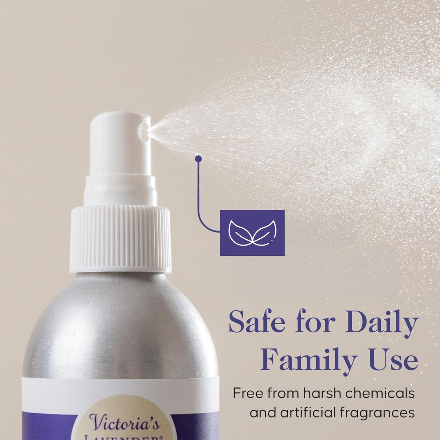 Victoria's Lavender Linen Spray - Aromatherapy Pillow Mist & Linen Spray for Bedding, Soothing Lavender Essential Oil Pure Blend for Bed & Pillows, Relaxing, Handmade in Oregon, Made in USA (8 oz)