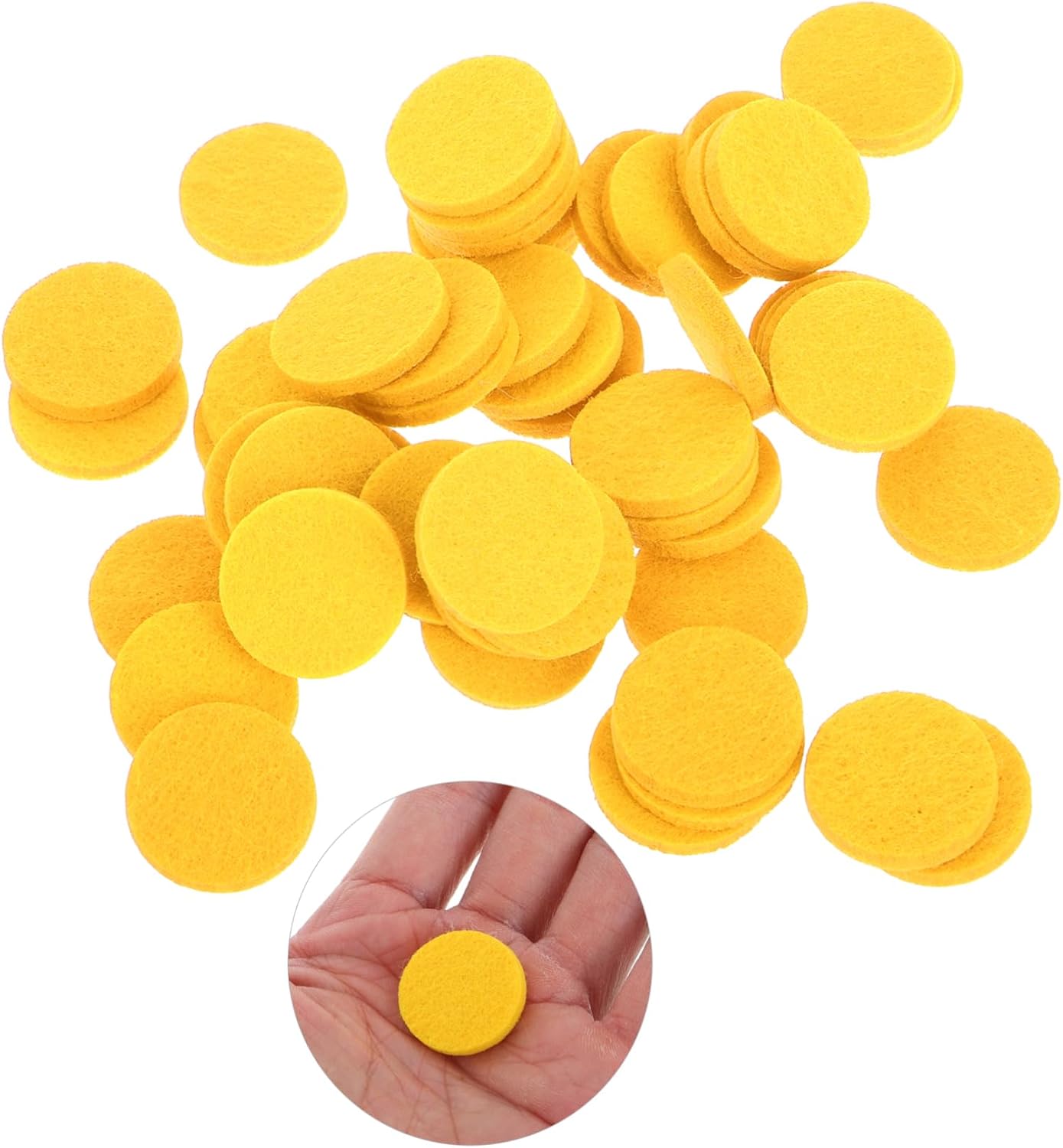 Mobestech 50pcs Cotton Aromatherapy Pads for Essential Oil Diffusers Reusable Diffuser Replacement Pads for Car Scent Release Round Diffusing Mats Fresh Environment