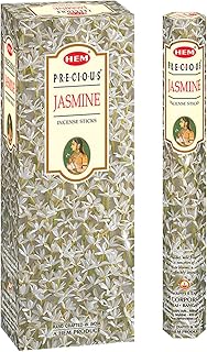 HEM Precious Jasmine Incense Sticks – 120 Count (6 Boxes of 20) | Uplifting Sweet Floral Fragrance for Meditation, Prayer, Relaxation & Spiritual Cleansing 9 Inch Long | Precious Jasmine fragrance incense sticks.