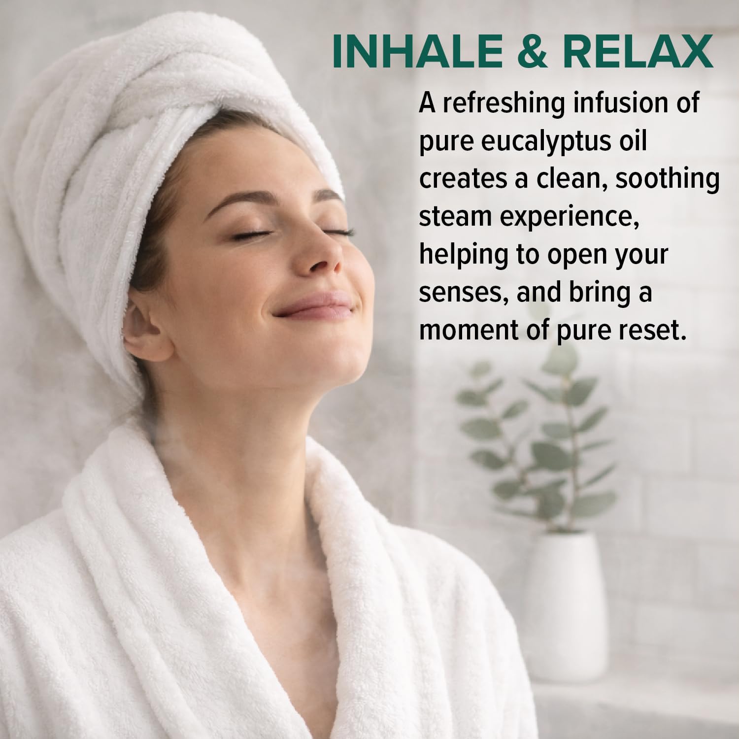 MOXĒ Eucalyptus Oil Shower Mist, Spa Steam Spray, Certified Natural 100% Essential Oils, Made in USA, Aromatherapy, Sinus Congestion Relief, Tension Relief, 4 Ounces