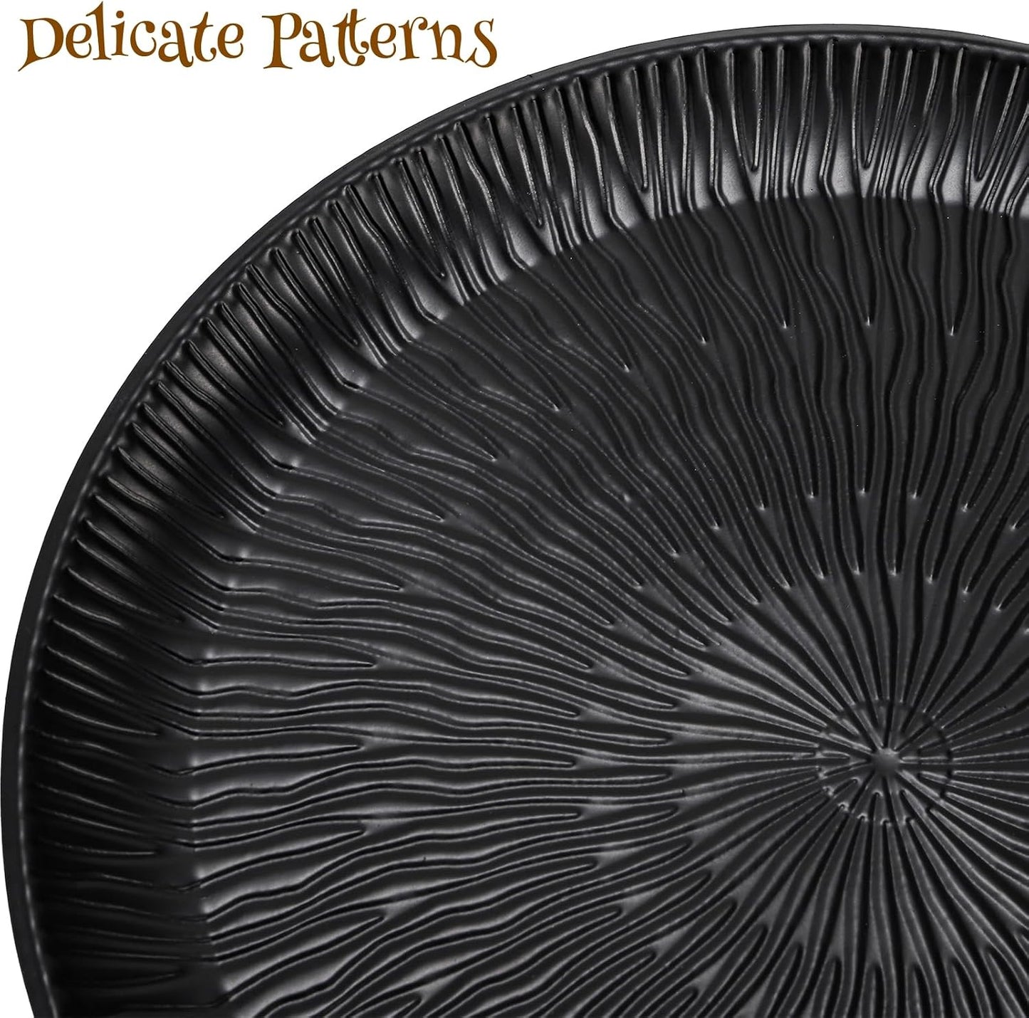 2 Pack Candle Holder Tray, 11 Inch Metal Decorative Tray with Corrugated Edge, Round Vanity Tray for Perfume Jewelry, Counter Organizer Serving Tray for Coffee Table Centerpiece Kitchen
