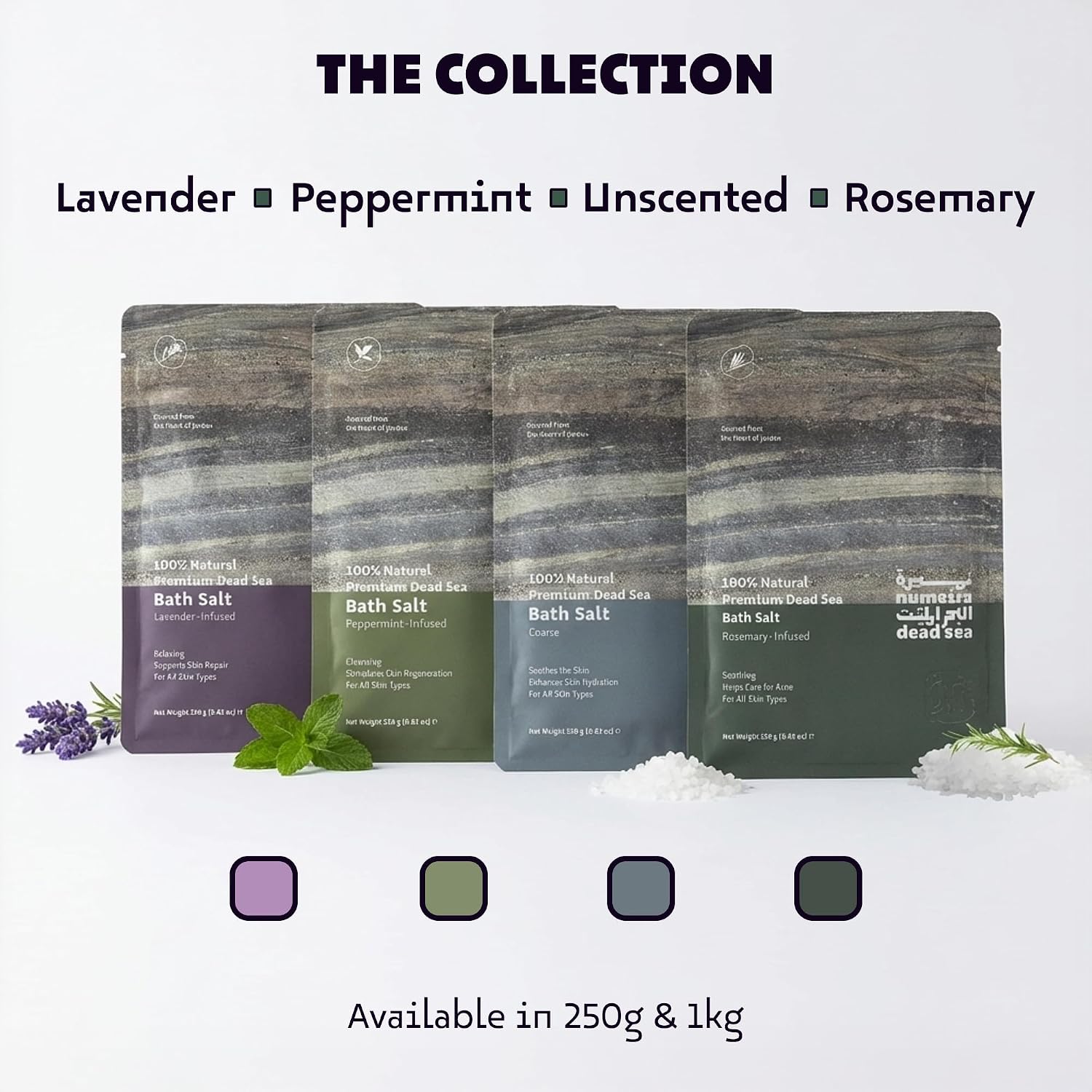 Dead Sea Salts for Soaking Relaxing Sea Salt Bath Soak for Body Rejuvenation - Natural Mineral Salts - Coarse Dead Sea Salt Unscented Bath Salts for Women & Men (2.2 lb)