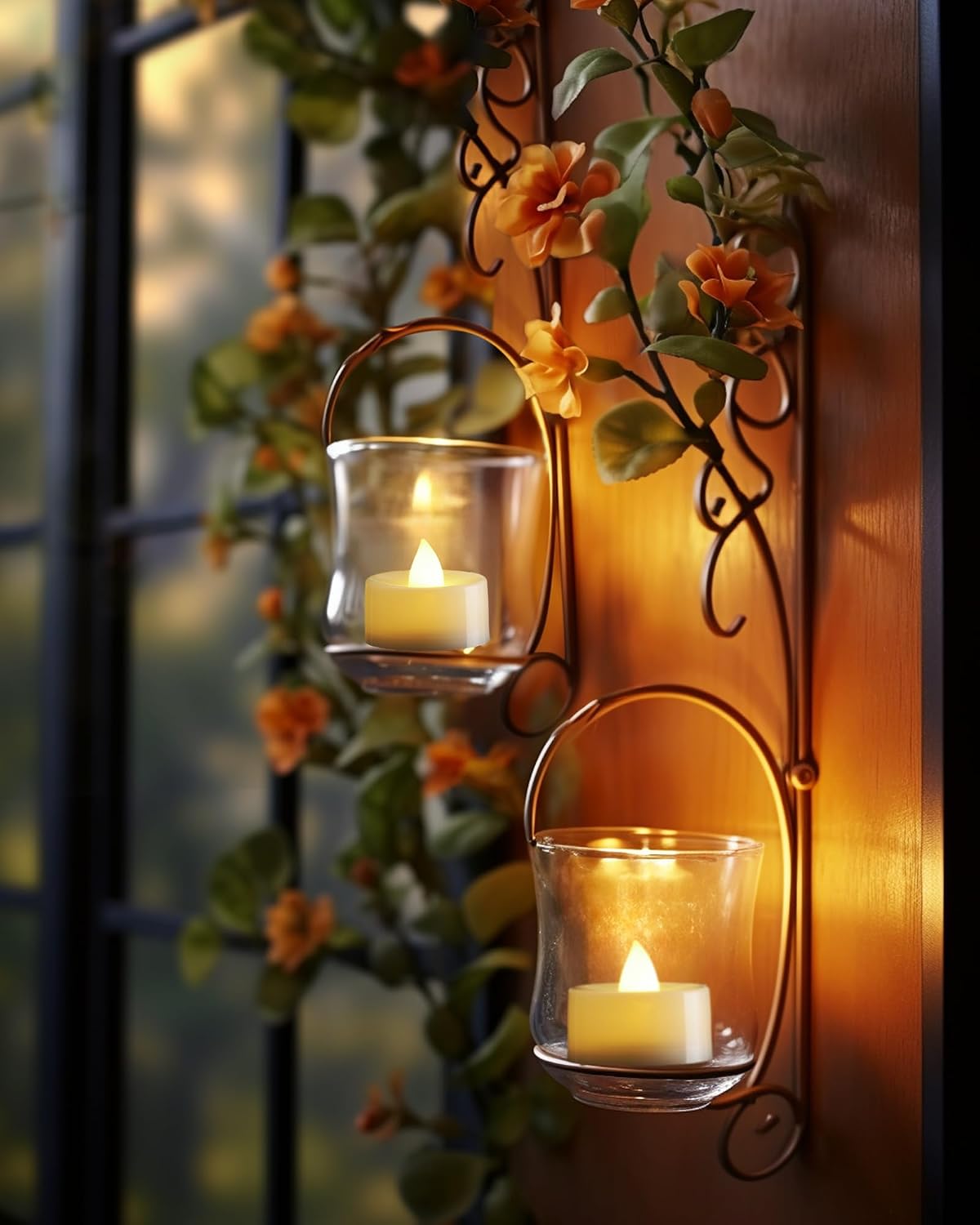 Homemory 24-Pack Flameless LED Tea Lights Candles Battery Operated, 200+Hour Fake Electric Candles TeaLights for Votive, Halloween, Ofrenda, Diya, Wedding Centerpiece Table Decor, Funeral, Christmas