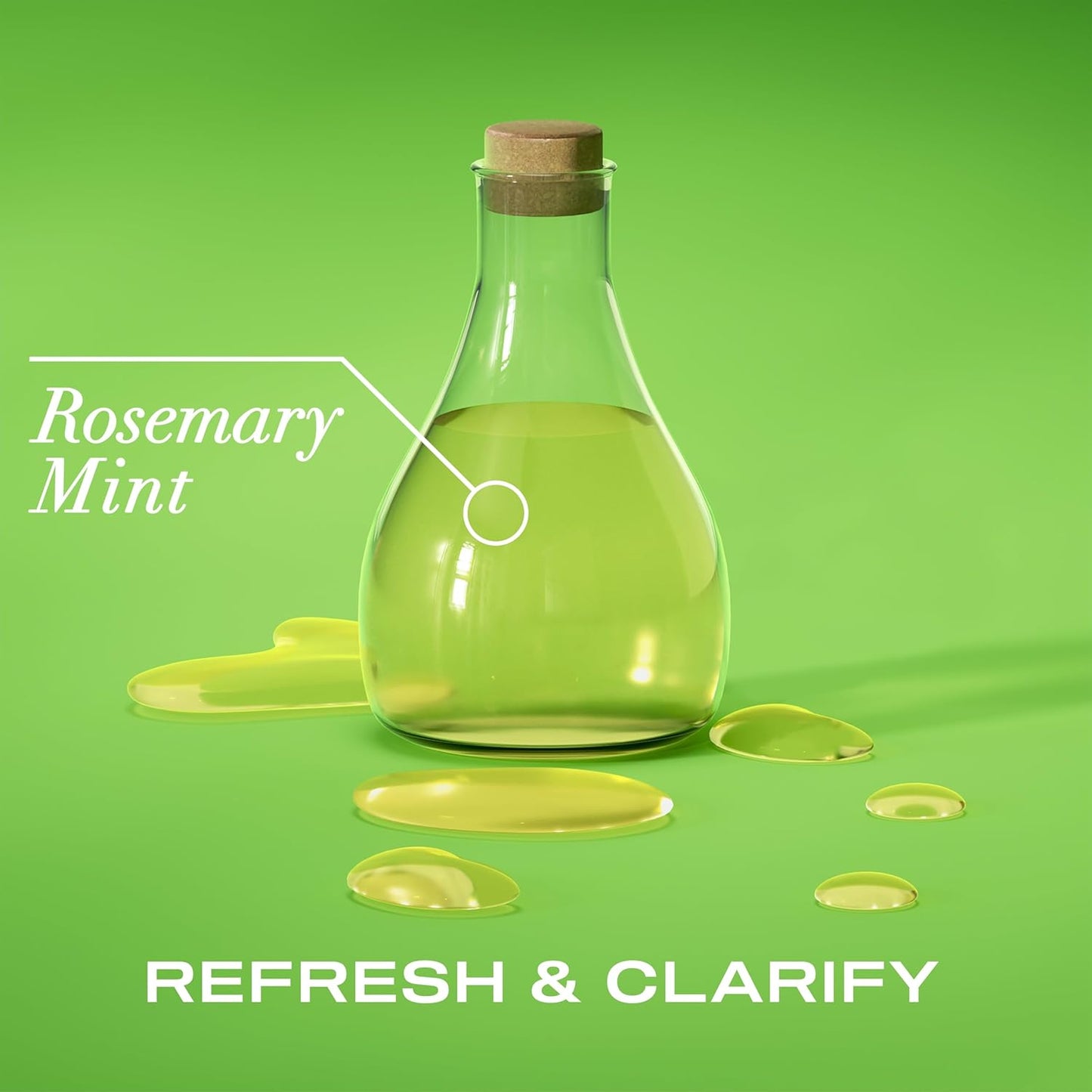 OGX Extra Strength Refreshing Scalp + Rosemary Oil Mint Dry Scalp Treatment, Peppermint & Witch Hazel Scalp Detox, Clarifying Leave-In to Help Remove Buildup and Refresh, Shiny Hair Finish, 4 fl oz