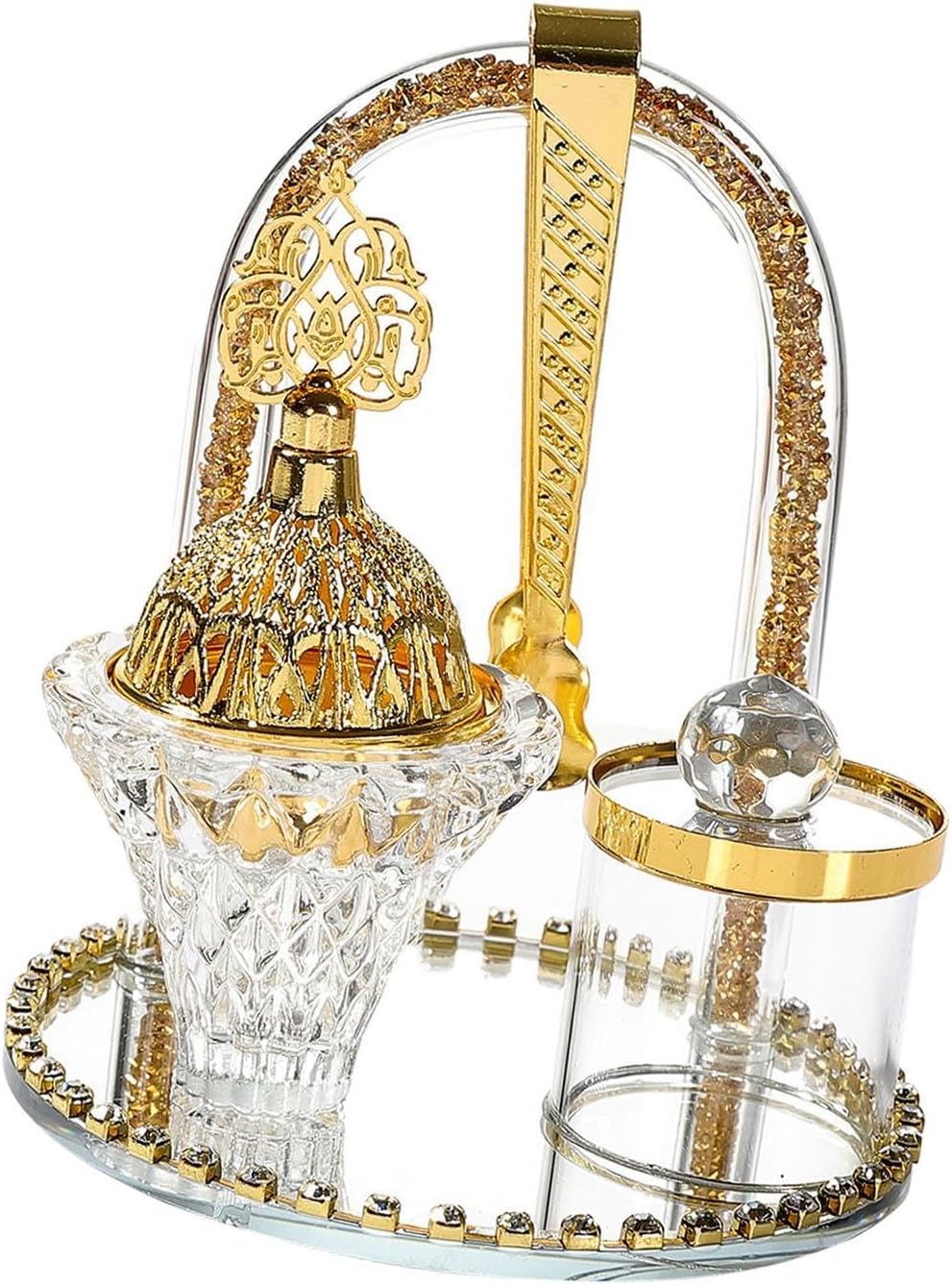 Arabic Incense Burner Luxury Incense Holder Set Friend Gift Fine Craftsmanship Table Ornament Home Office Decor for SPA Desk