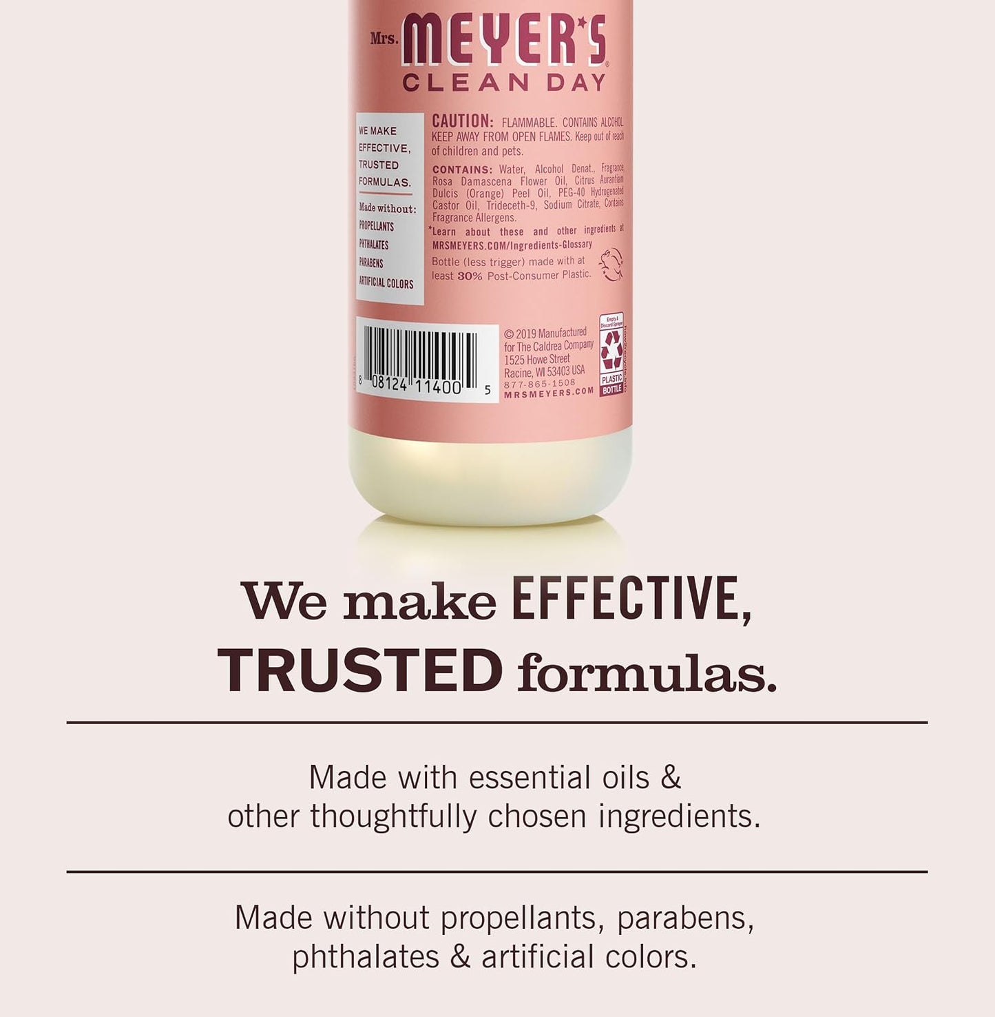 MRS. MEYER'S CLEAN DAY Room Freshener Spray, Rose Scent, Limited Edition Scent, Contains Essential Oils (8 Fl Oz (Pack of 1))