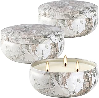 Citronella Candles Outdoor, 3 Pack 12oz Large Citronella Candle 3-Wick Natural Soy Wax Summer Candle Set 240 Hours Long Lasting Burning Huge Scented Outdoor Indoor Candles for Garden Yard (Gray)