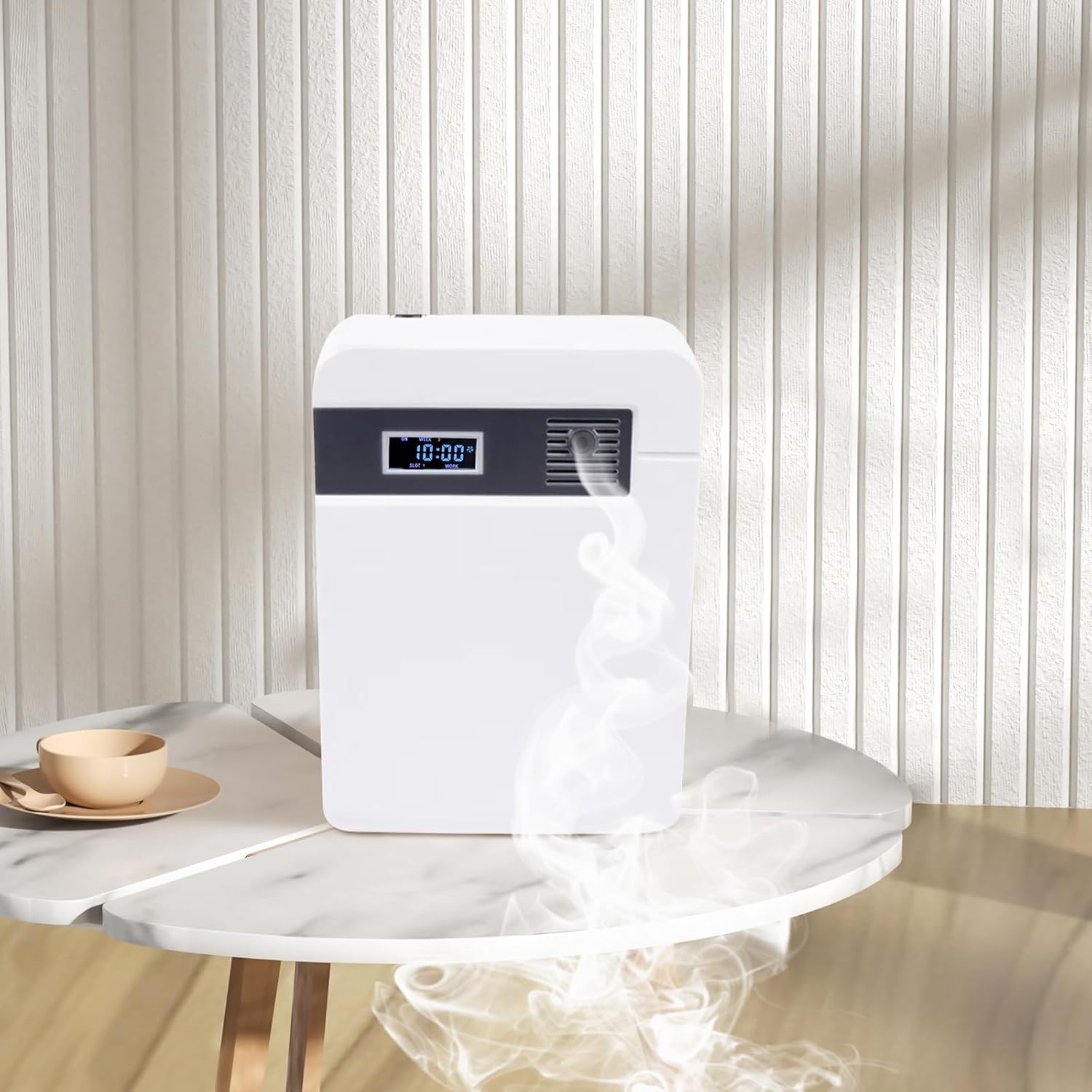 Scent Air Machine Cold Air Waterless Oil Diffuser Wall-Mounted & Tabletop Hotel Collection Diffuser with LED Display for Home, Large Room and Hotel