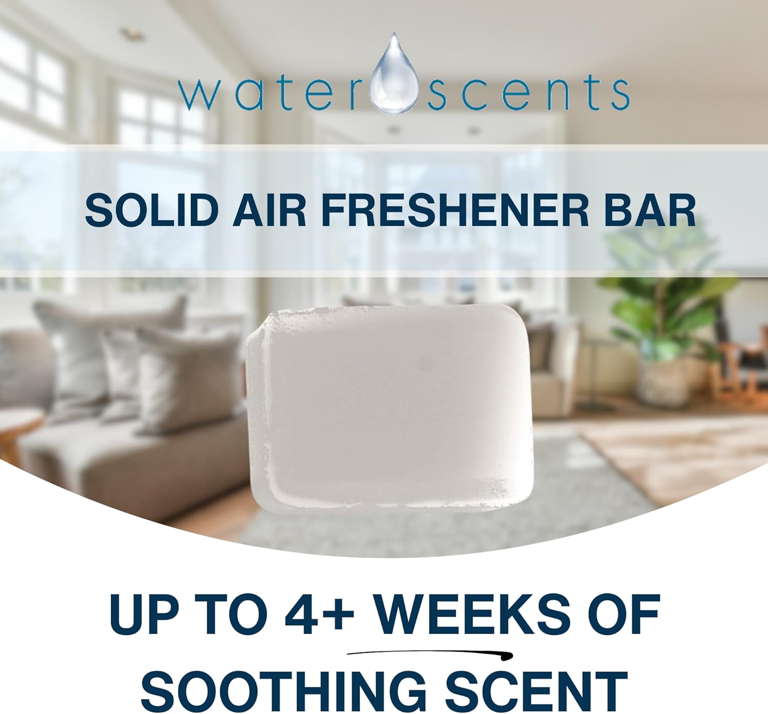 Water Scents Solid Air Freshener Bar – Eucalyptus & Spearmint Scent – Long-Lasting, Natural Aromatic Freshness | Handmade & Vegan