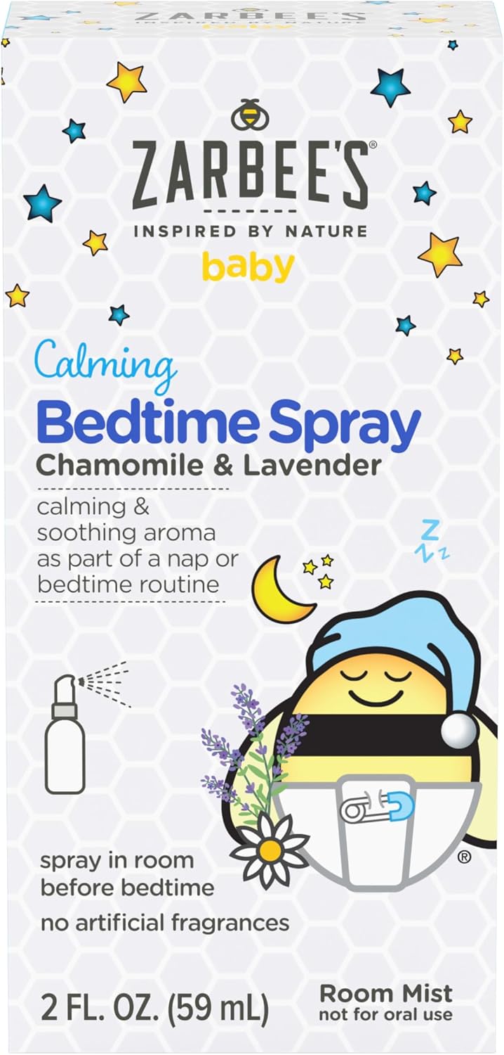 Zarbee's Baby Sleep Spray; Calming Bedtime Spray with Natural Lavender and Chamomile to Help Infant Nighttime Routine; 2oz Bottle