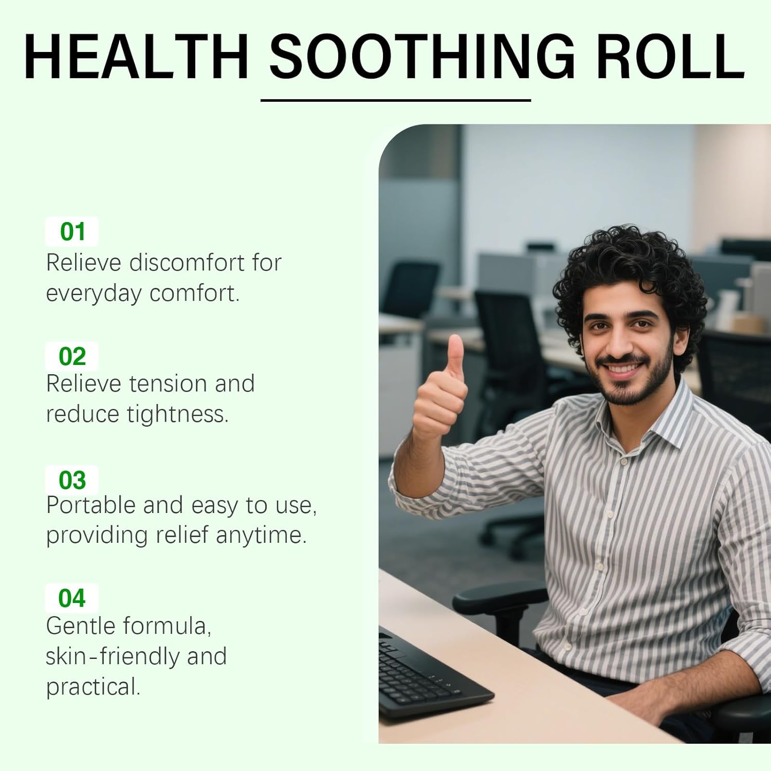 Relief - Migraine Relief Roll-On, Relief Roll-On, Comfort Headache Stick, Fast and Portable (1 Pc)