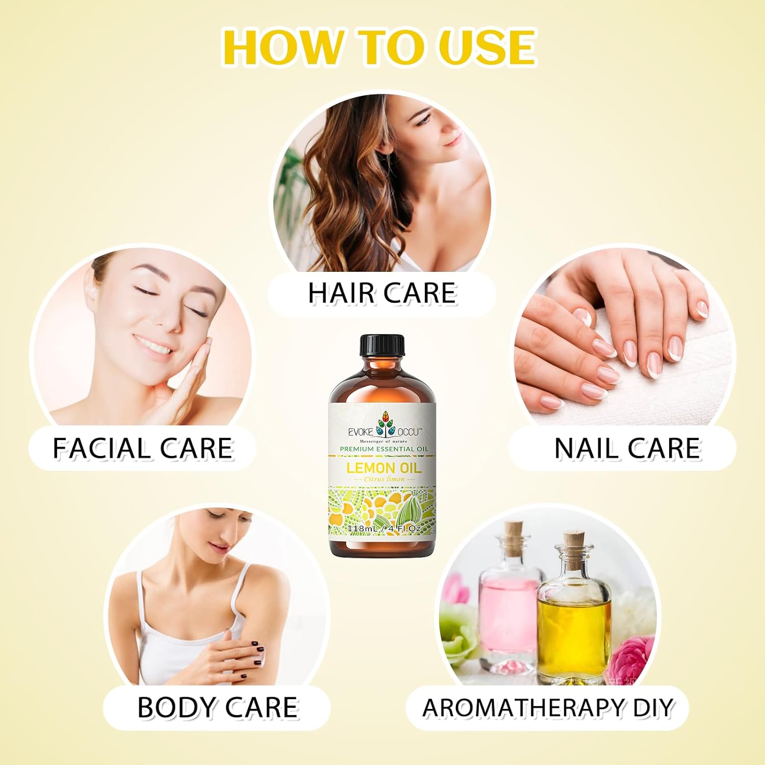 EVOKE OCCU Lemongrass Essential Oil and Lemon Essential Oil - 4 Fl Oz