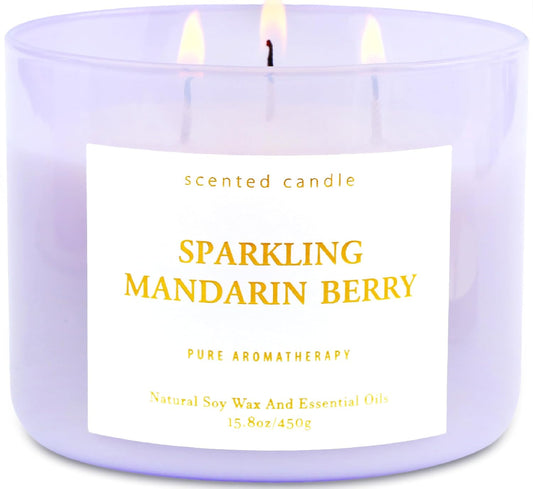 Sparkling Mandarin Berry 3-Wick Soy Candle