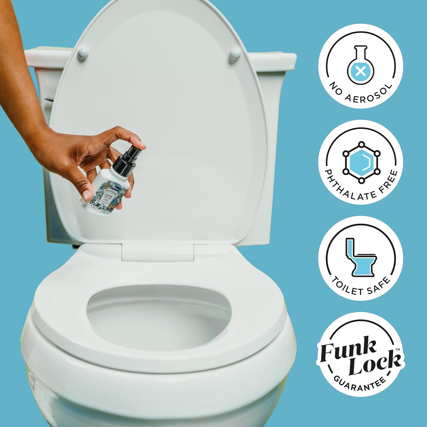 Poo-Pourri Before-You-Go Toilet Spray, Fresh Sea Salt, 4 Fl Oz, Up to 200 Uses, Bathroom Odor Deodorizer, Plant-Based with Essential Oils, for Home or Work, Sea Salt, Bergamot & Eucalyptus Scent