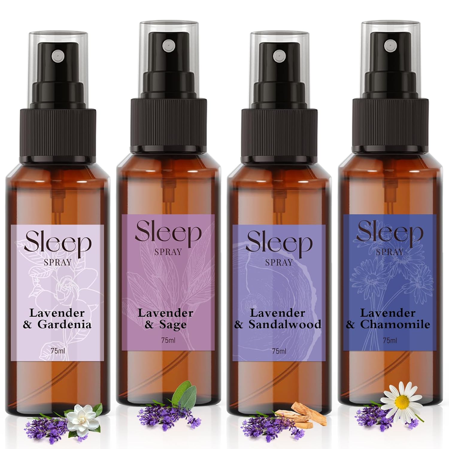 SCENTORINI Sleep Spray, 10.14 oz Pillow Spray for Sleep Calming, Lavender Essential Oil, 4 Pack Relaxing Aromatherapy Mist for Bedding, Liners, Room Spray Air Freshener