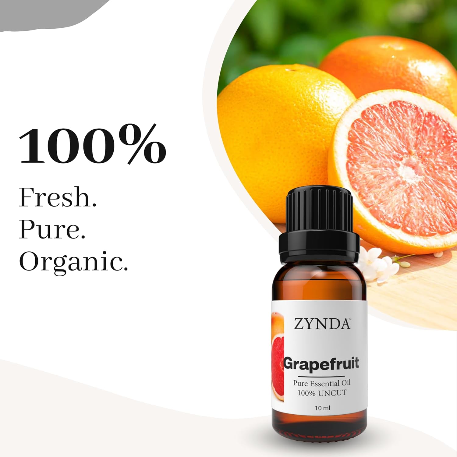 Grapefruit Essential Oil 100% Pure & Natural – Premium Aromatherapy Grade Grapefruit Oil for Skin, Hair Care, Diffuser & Wellness (10ml)