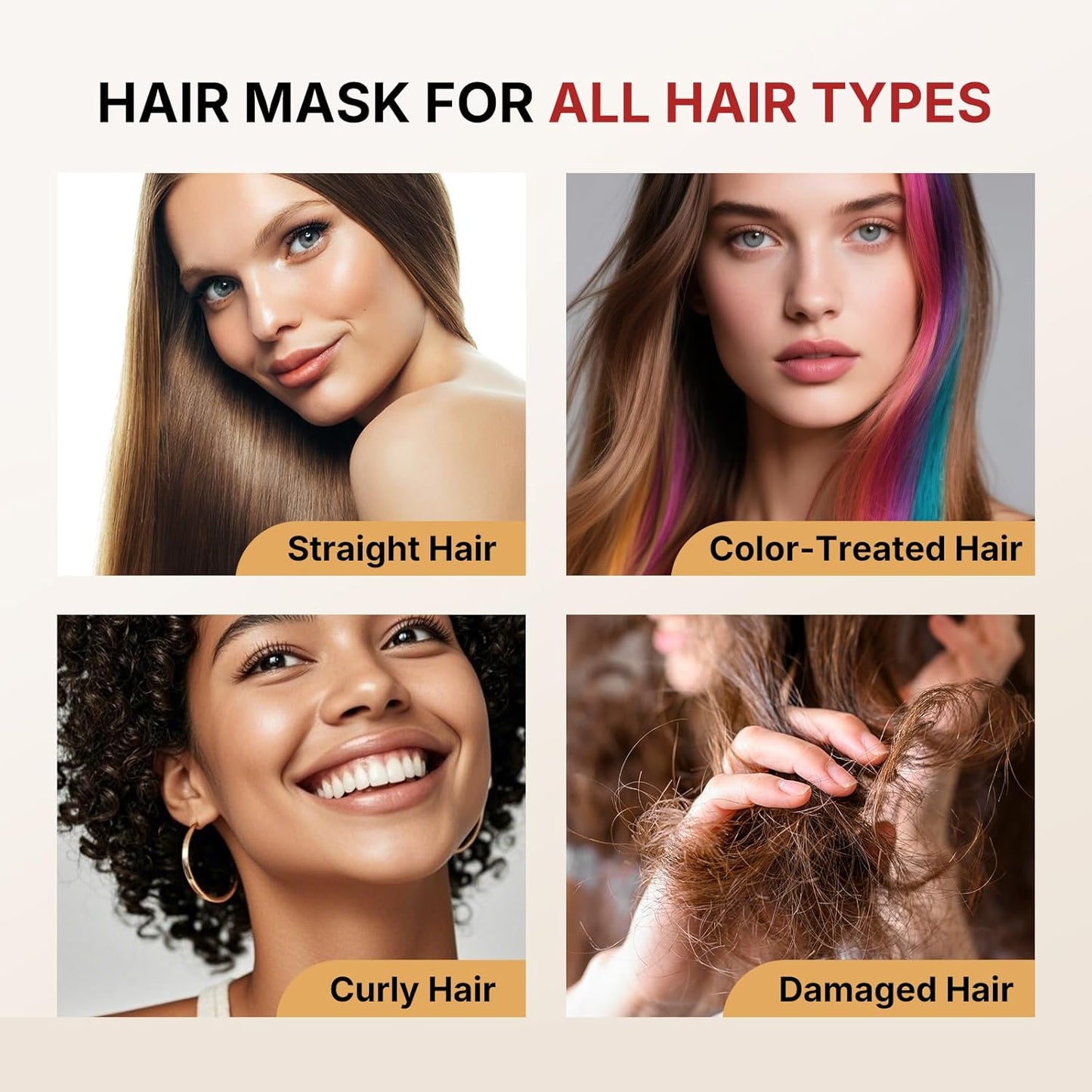 Karseell Collagen Hair Treatment Deep Repair Conditioning Argan Oil Collagen Hair Mask Essence for Dry Damaged Hair All Hair Types 16.90 oz 500ml