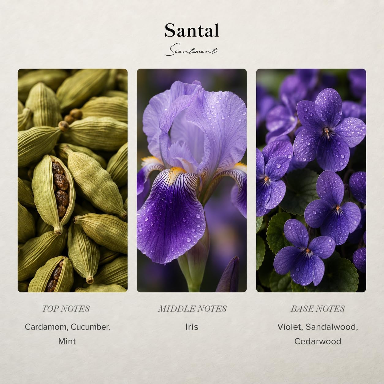 Scentiment Santal Diffuser Oil - Premium Hotel Scent with Notes of Cardamom, Cucumber, & Mint Home Scent, Aromatherapy Fragrance Oil Diffuser Refill - 0.68 fl oz (20 mL)