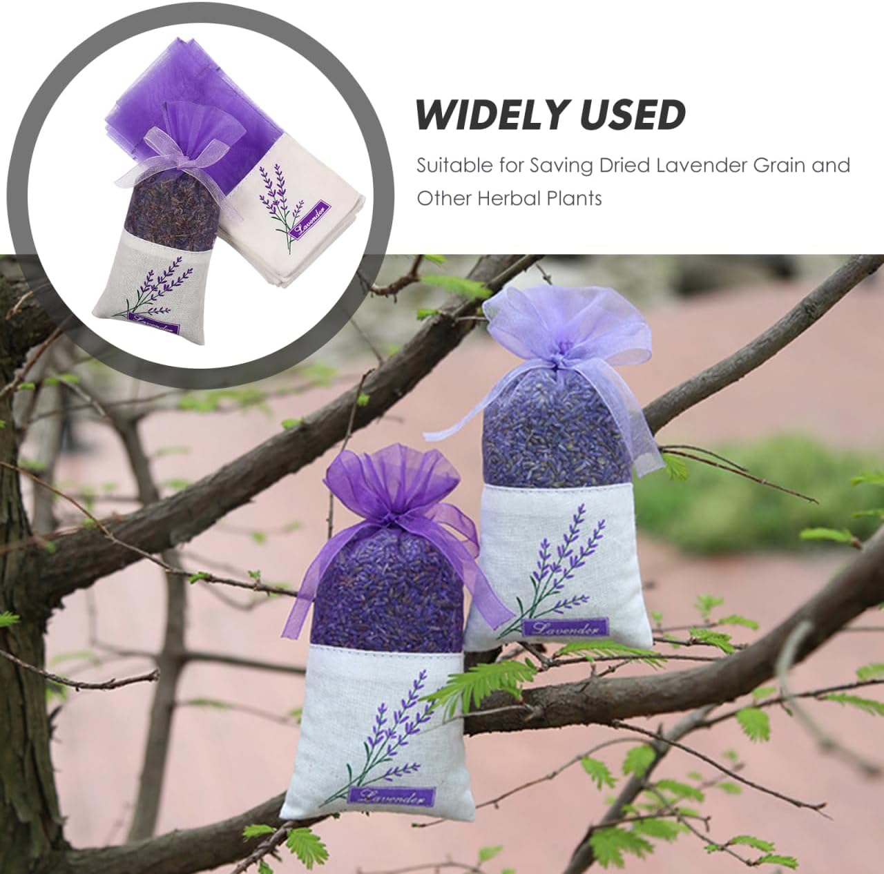PRETYZOOM 30pcs Lavender Scented Sachets Bags Light Purple Fragrance Bags Drawstring for Closets Cars and Giving