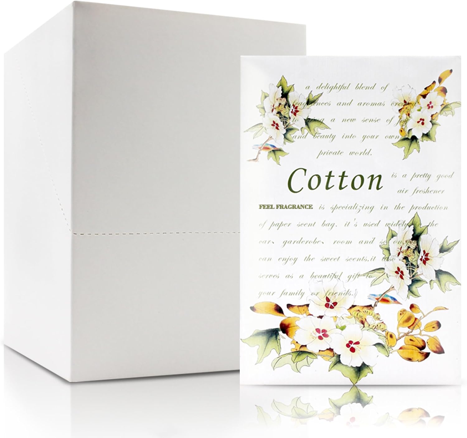 Scented Sachets for Drawer and Closet, Lot of 12 Pieces Inside. (Cotton)