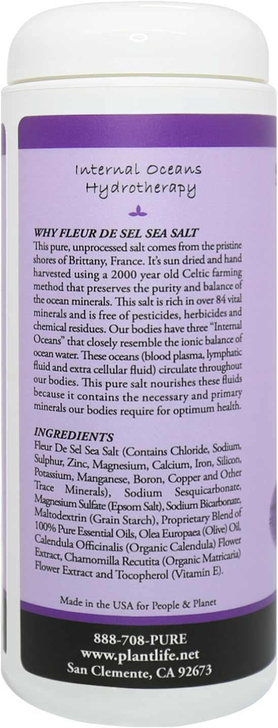 Plantlife Sore Muscle Therapy Bath Salts - Straight from The Plant Natural Aromatherapy Bath Salts - Balance, Calm, and Release Tension in the Body - Made in California 16 oz