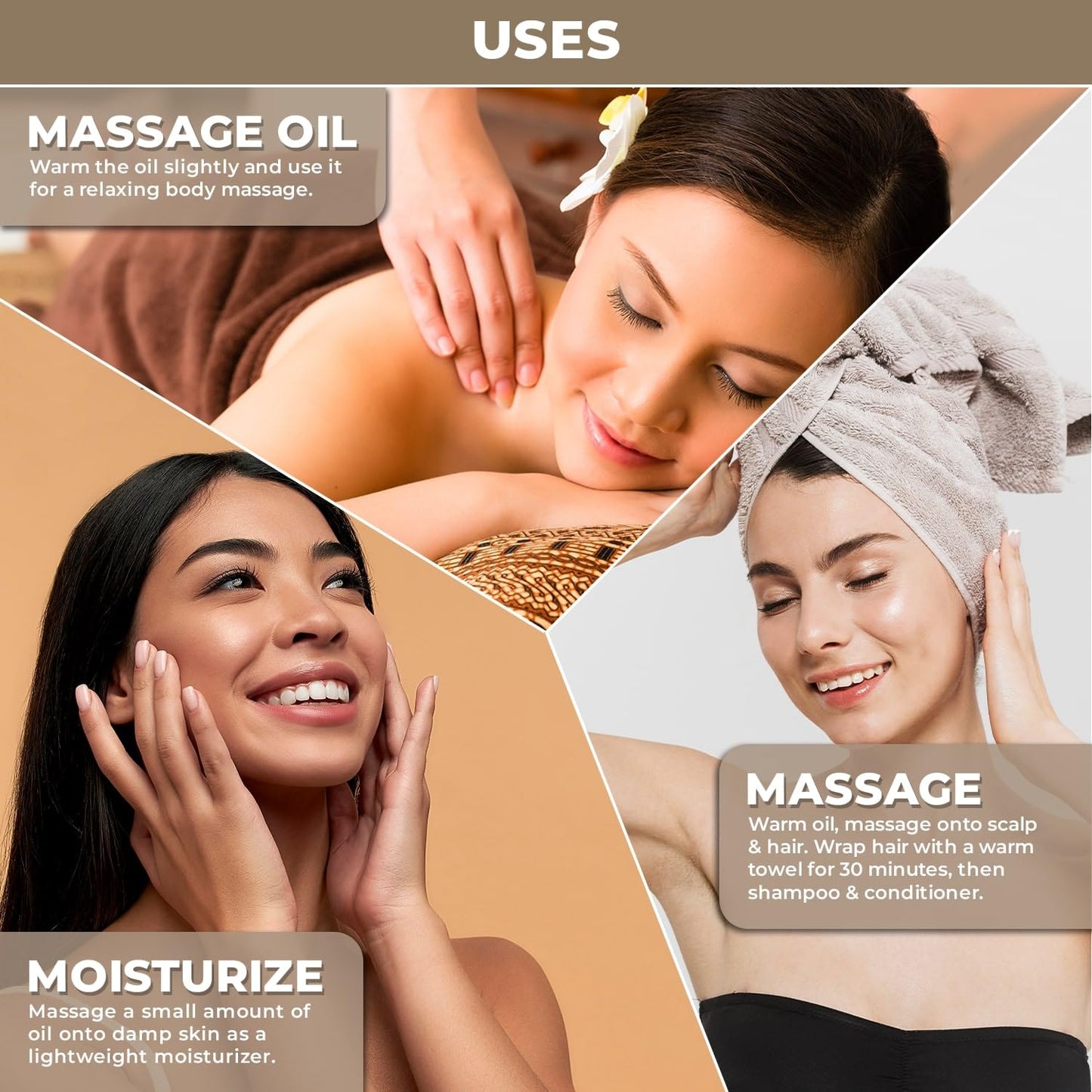 USDA Organic Grapeseed Oil - 100% Pure, Cold-Pressed, Non-GMO - Ideal Massage Oil, Face Oil, Hair Care, Skin Moisturizer - Best Grape Seed Oil for Skin & Hair - 1 Fl oz