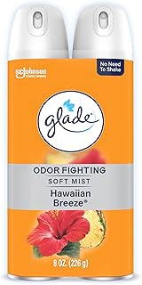 Glade Air Freshener Room Spray, Hawaiian Breeze Scent, Odor Fighting to Deliver Long Lasting Freshness, 8 Oz, 2 Count