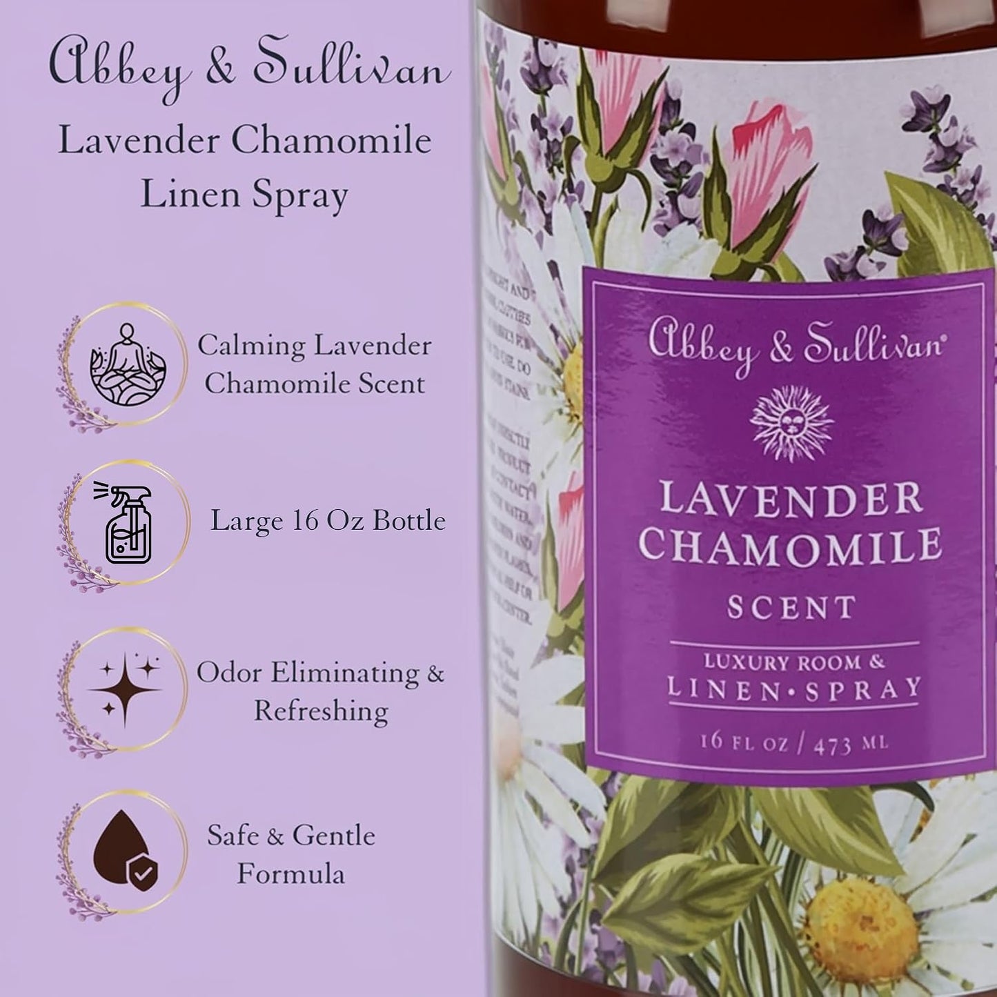 Abbey & Sullivan Linen Spray, Lavender Chamomile, 16 oz