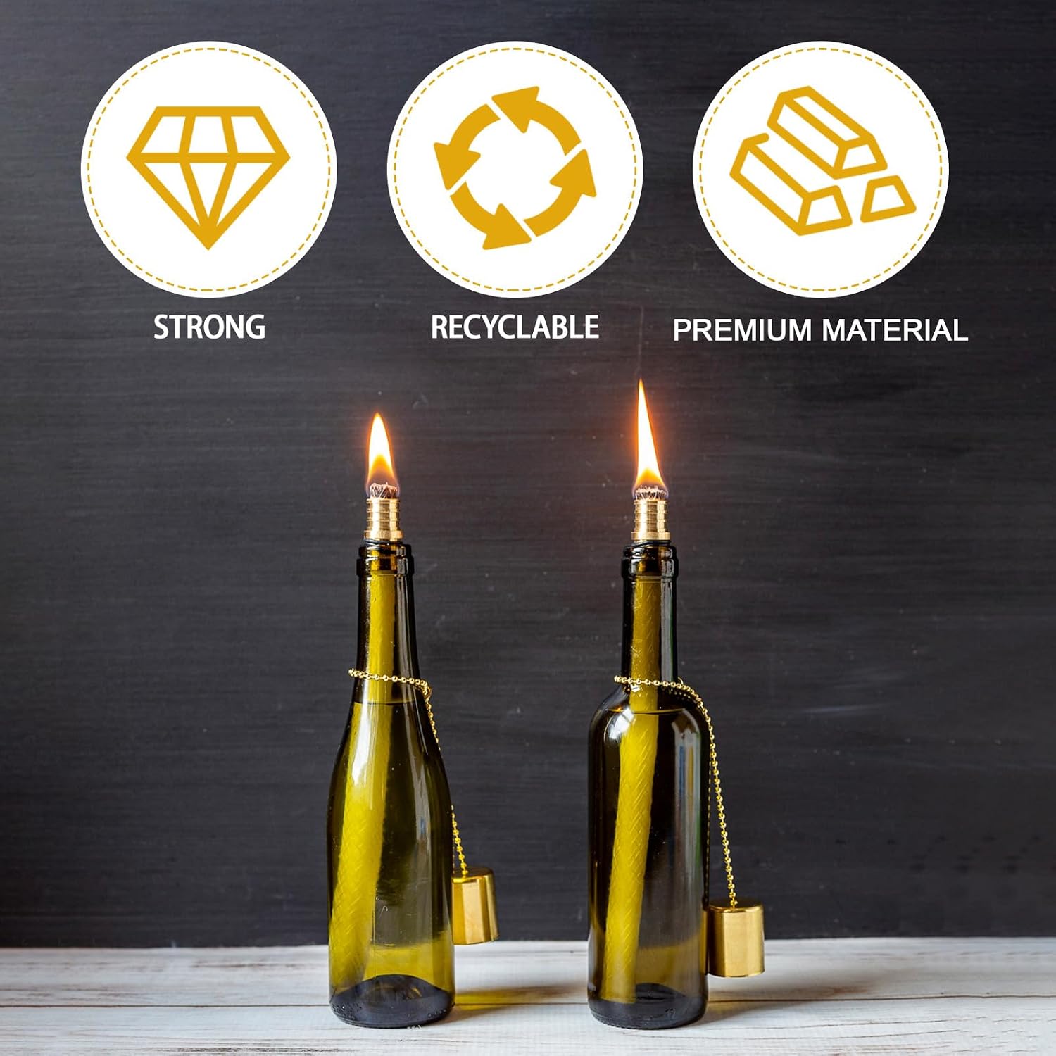 Gatuida 6pcs Brass Candle Snuffer, Small Gold Candle Extinguisher Decorative Snuffer Accessory for Putting Out Wick Flame Safely