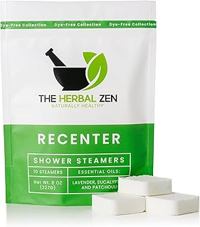 Recenter Shower Steamers Aromatherapy for Relaxing - USA Made Mothers Day Gift for Her - Lavender & Eucalyptus Shower Bomb Tablets – Soothing Natural Essential Oils (10 Pack)