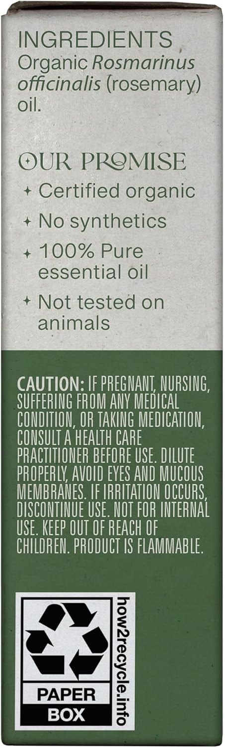 Aura Cacia Rosemary, Boxed 0.25 fl. oz., Essential Oils | 0.25 Fl Oz (Pack of 1)