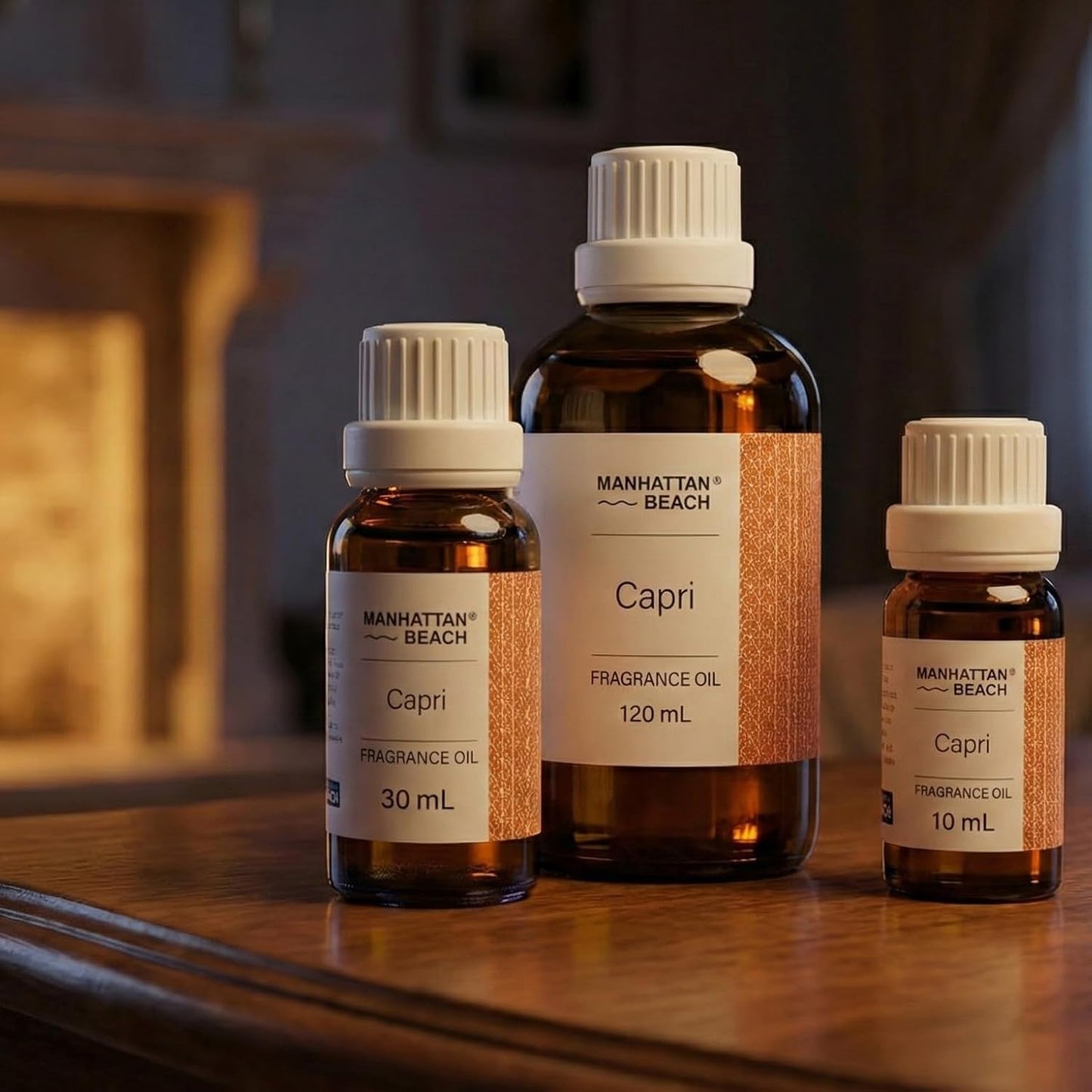 Manhattan Beach – Capri, Diffuser Oil Volcano-Inspired - Fragrance Oil for Ultrasonic and Waterless Diffusers and Crafting - 10 mL, 0.34 fl oz Glass Bottle