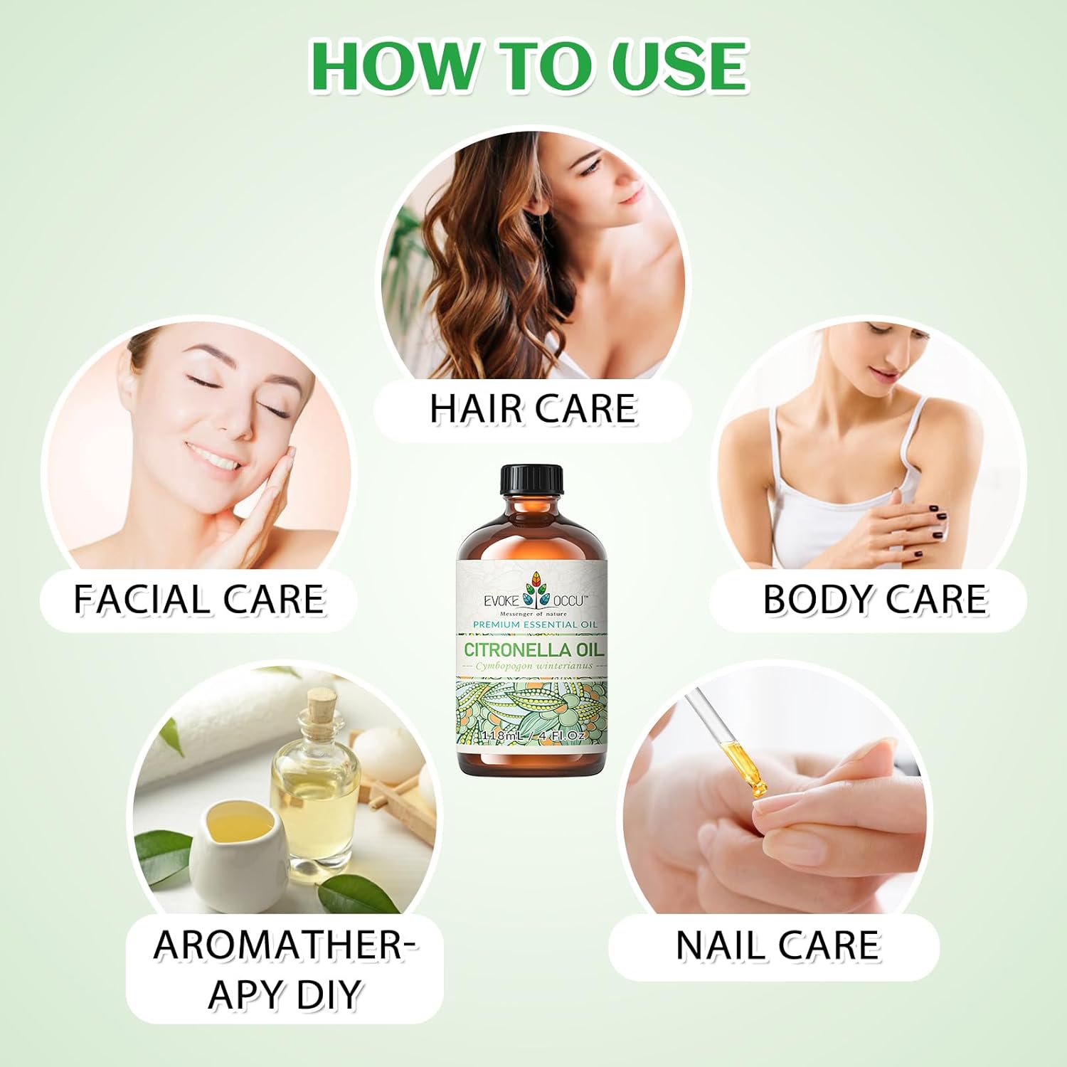 EVOKE OCCU Citronella Essential Oil and Cedarwood Essential Oil - 4 Fl Oz